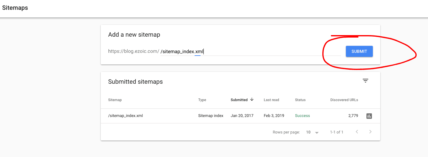 site-map in search console for google search